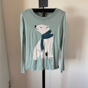 Ann Taylor Loft Polar Bear Sweater with Scarf